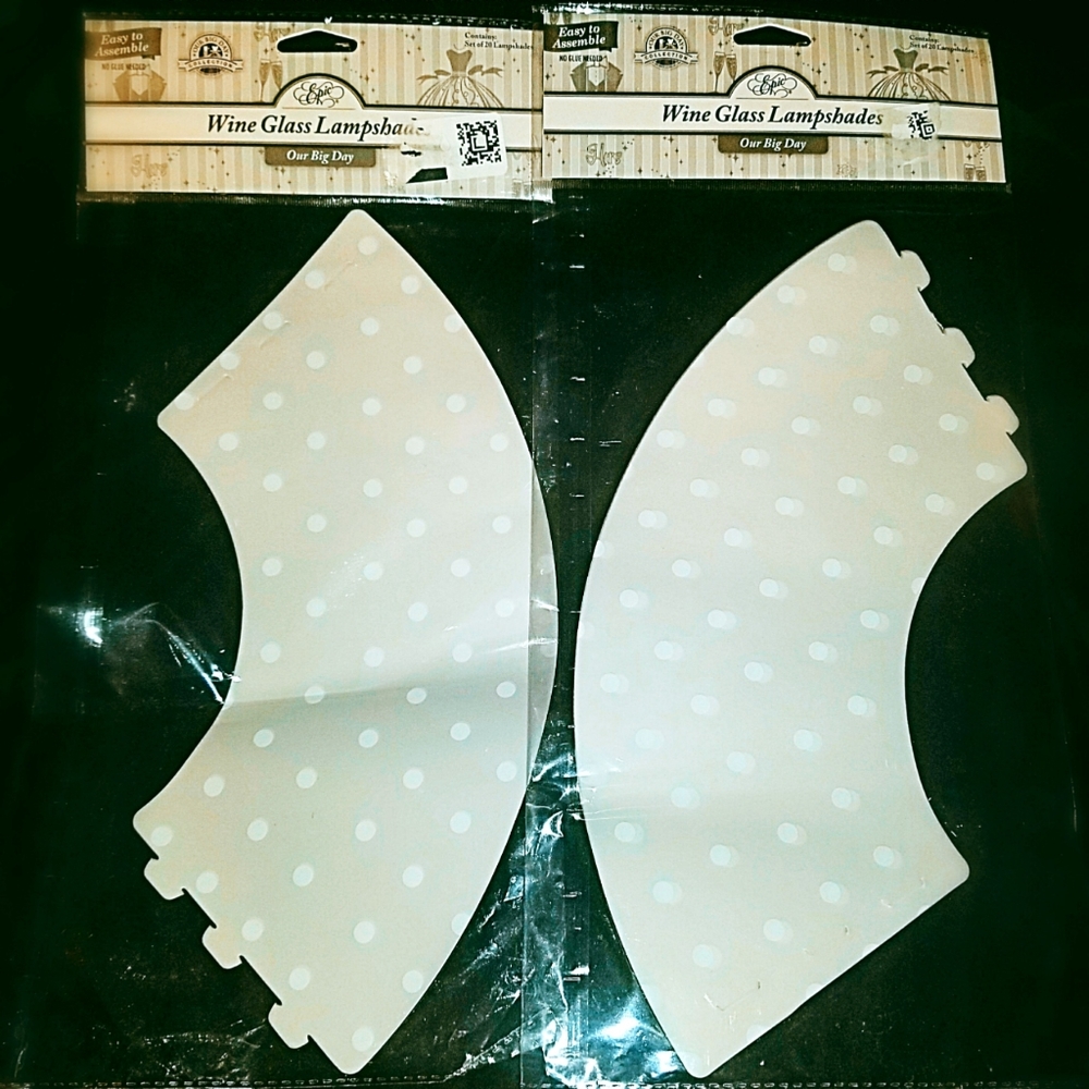 "Our Big Day" Wine Glass Lampshades